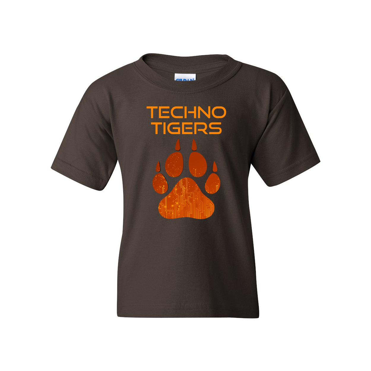 Orange on dark Techno Tiger