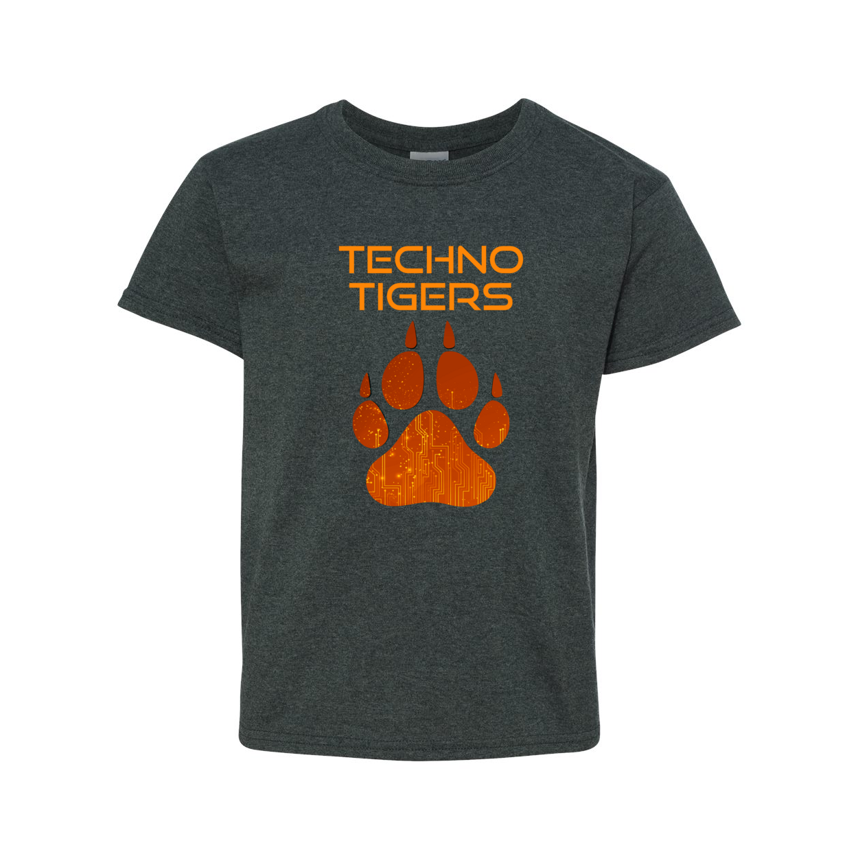 Orange on dark Techno Tiger