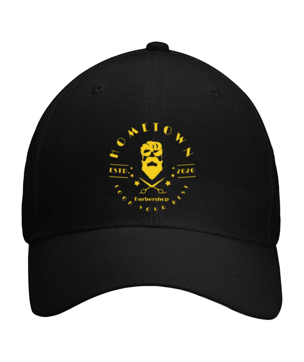 Barbershop Logo Hat Curved Bill Velcro Strap