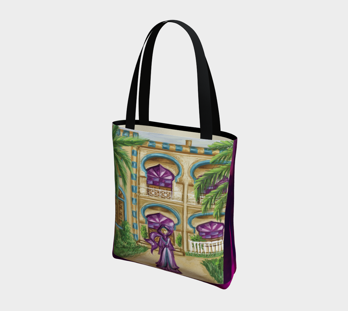 Color Windows Tote Vegan Leather Straps