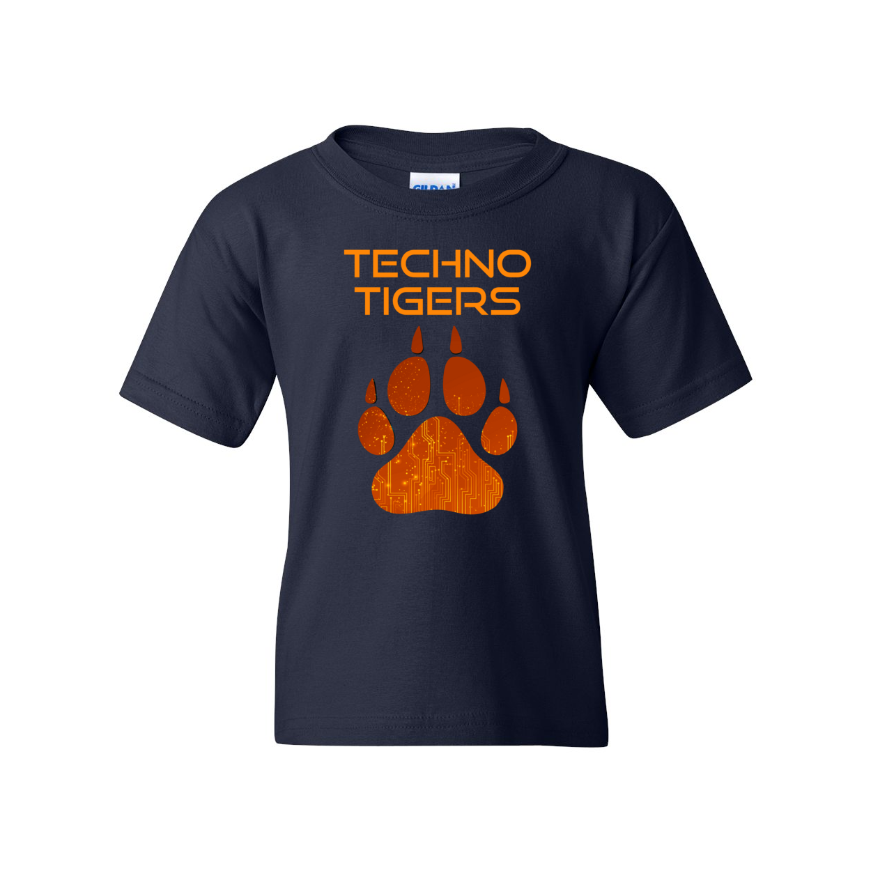 Orange on dark Techno Tiger