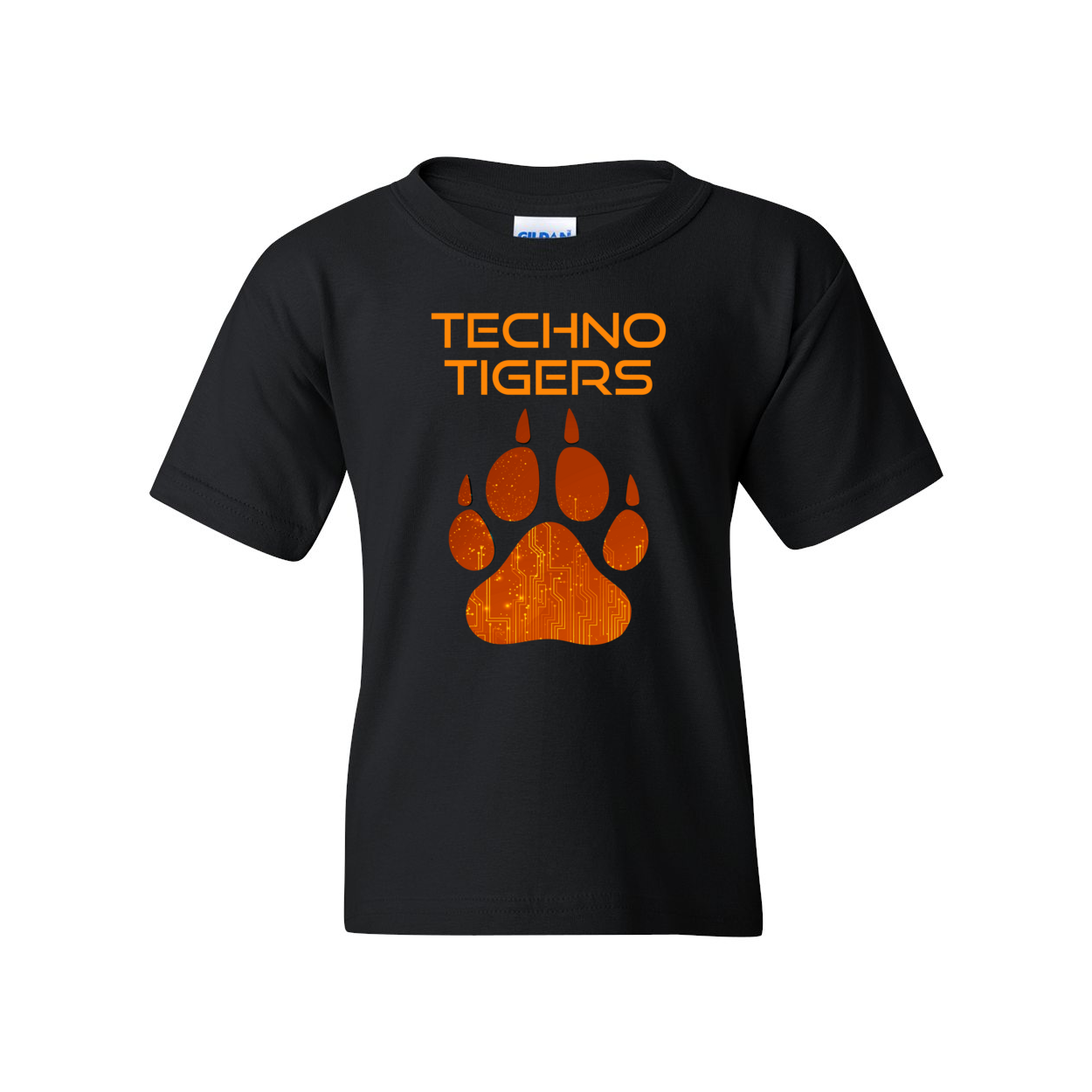 Orange on dark Techno Tiger