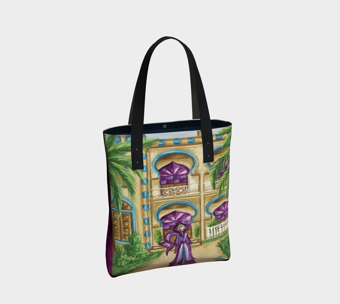 Color Windows Tote Vegan Leather Straps