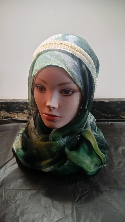 Shako Mako Hijab Green Texture