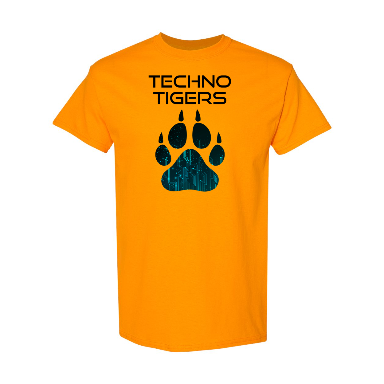 Adult Cotton T Shirt Techno Tigers